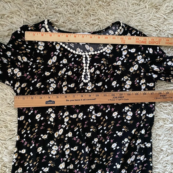 Dressbarn womens top blouse ditsy floral prints - Picture 3 of 12